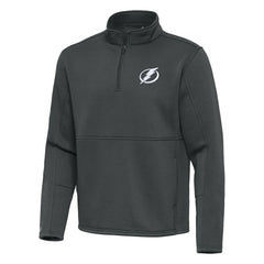 Tampa Bay Lightning Antigua Twist Quarter-Zip Pullover Jacket - Pewter Pullover