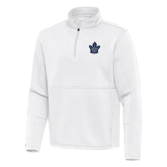 Toronto Maple Leafs Antigua Twist Quarter-Zip Pullover Jacket - White Pullover