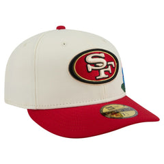 San Francisco 49ers New Era Tonal Floral 59FIFTY Fitted Hat - Cream/Scarlet online