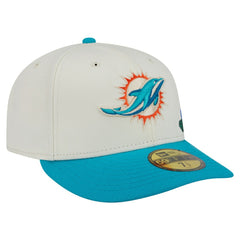 Miami Dolphins New Era Tonal Floral 59FIFTY Fitted Hat - Cream/Aqua online