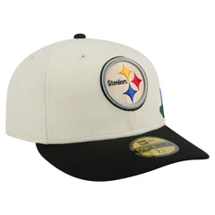 Pittsburgh Steelers New Era Tonal Floral 59FIFTY Fitted Hat - Cream/Black outlet