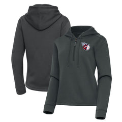 Cleveland Guardians Antigua Women's Contemporary Quarter-Zip Hoodie Pewter