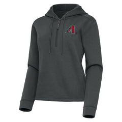 Arizona Diamondbacks Antigua Women's Contemporary Quarter-Zip Hoodie Pewter