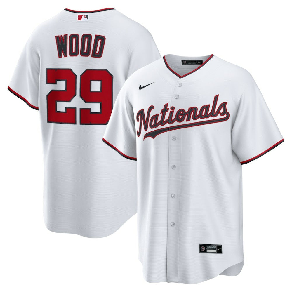 James Wood Washington Nationals Home Replica Jersey White