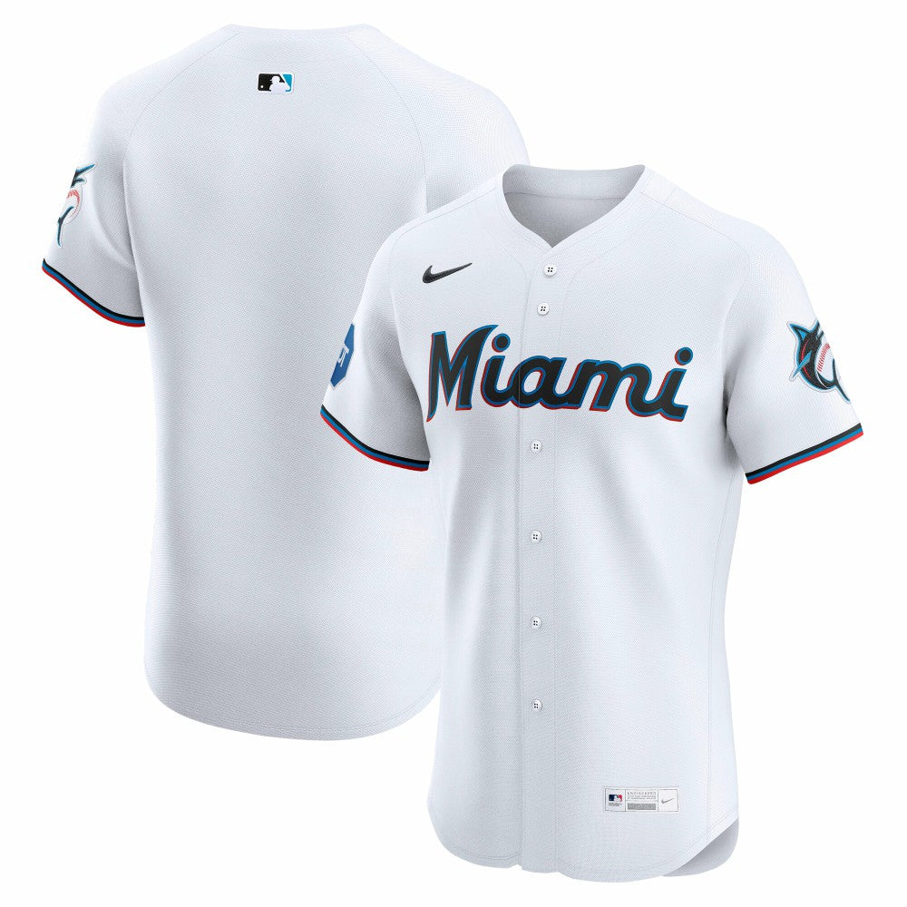 Miami Marlins Home Elite Jersey White