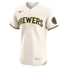 Milwaukee Brewers Home Elite Jersey Cream