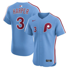 Bryce Harper Philadelphia Phillies Alternate Elite Jersey Light Blue