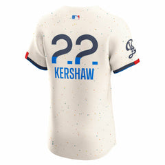 Clayton Kershaw Los Angeles Dodgers City Connect Elite Jersey Cream