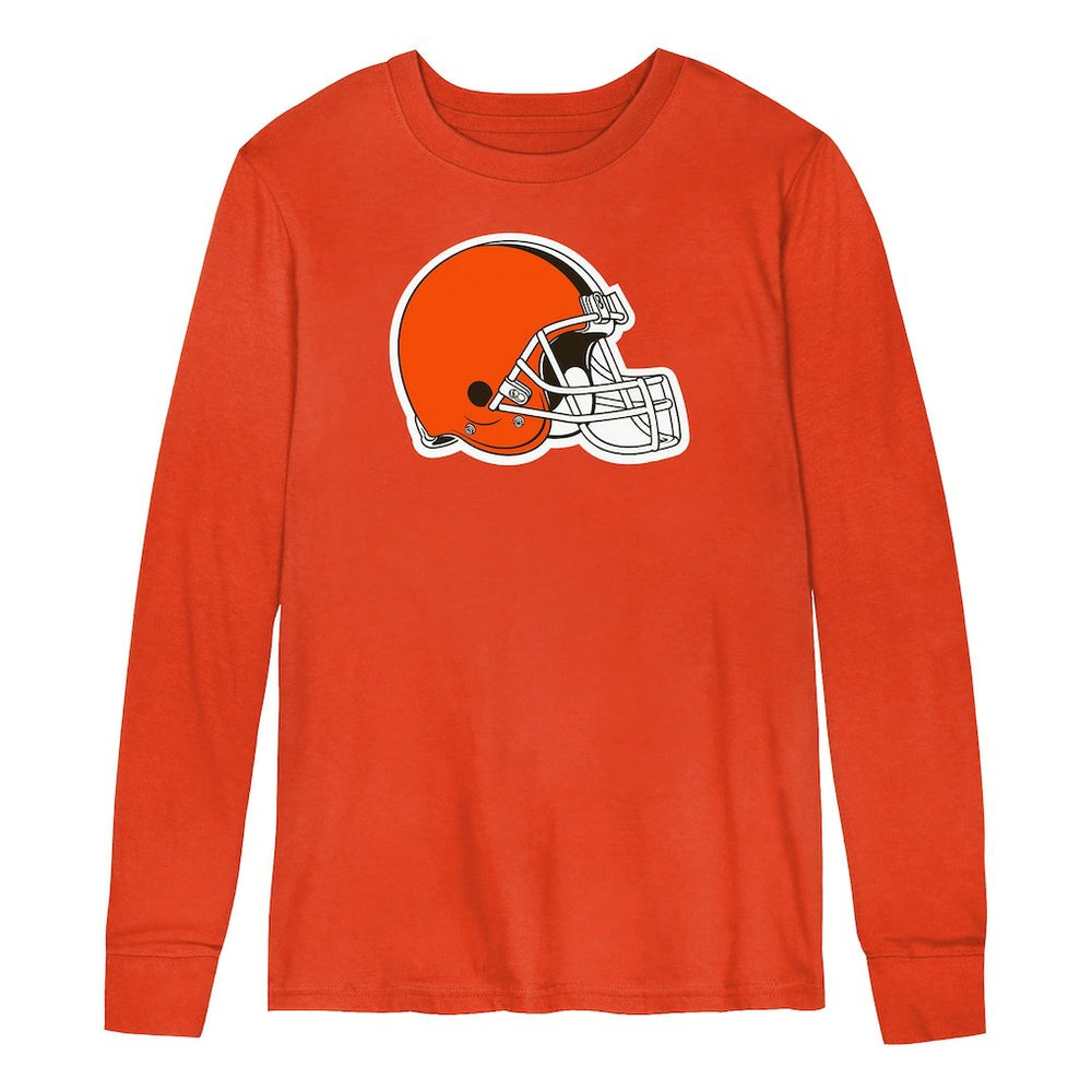 Cleveland Browns Youth Primary Logo Long Sleeve T-Shirt - Orange cheap