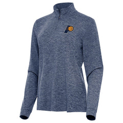 Indiana Pacers Antigua Women's Mentor Quarter-Zip Mock Long Sleeve Top - Heather Navy sale