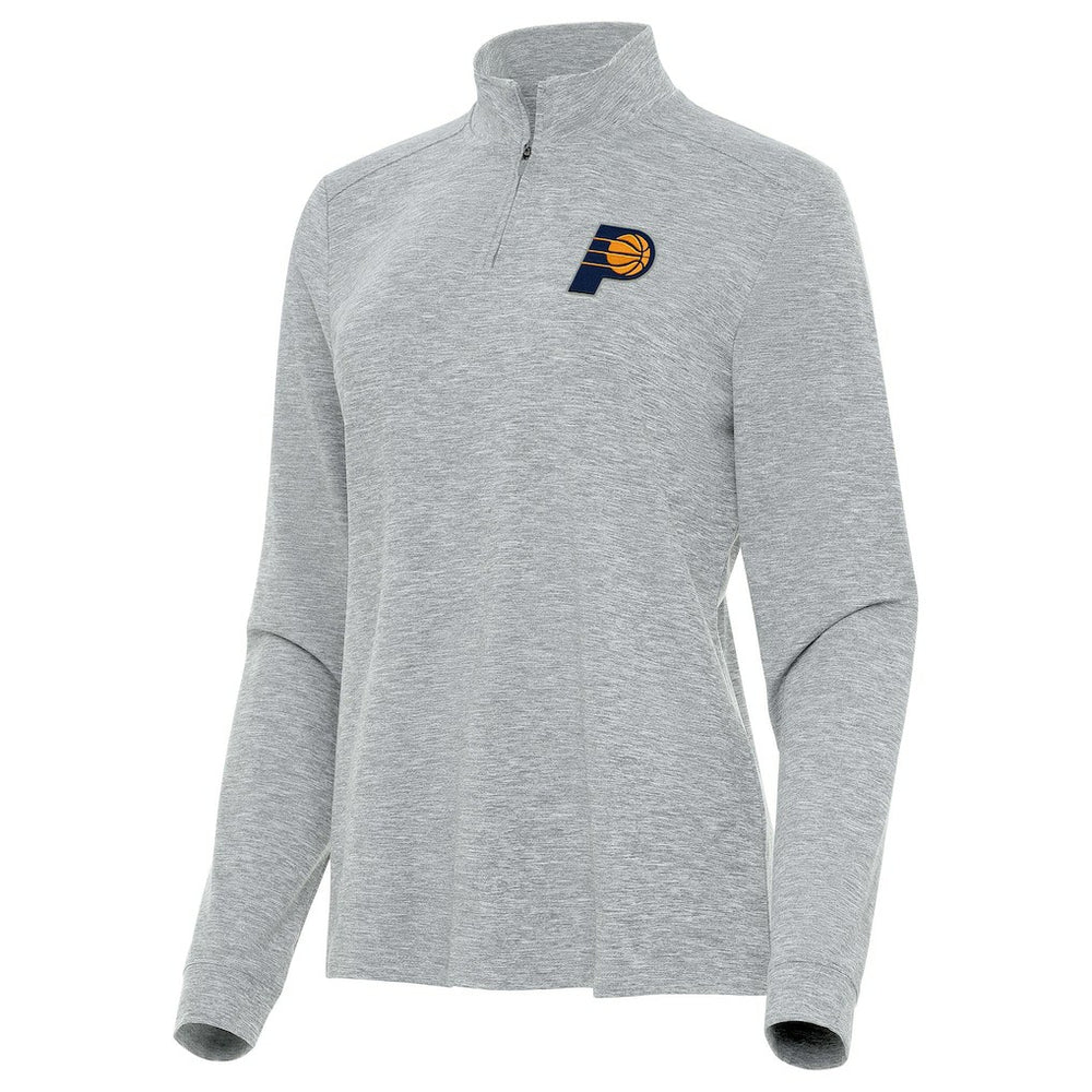 Indiana Pacers Antigua Women's Mentor Quarter-Zip Mock Long Sleeve Top - Heather Gray discount