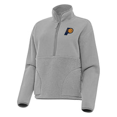 Indiana Pacers Antigua Women's Figure Half-Zip Pullover Sweatshirt - Gray discount