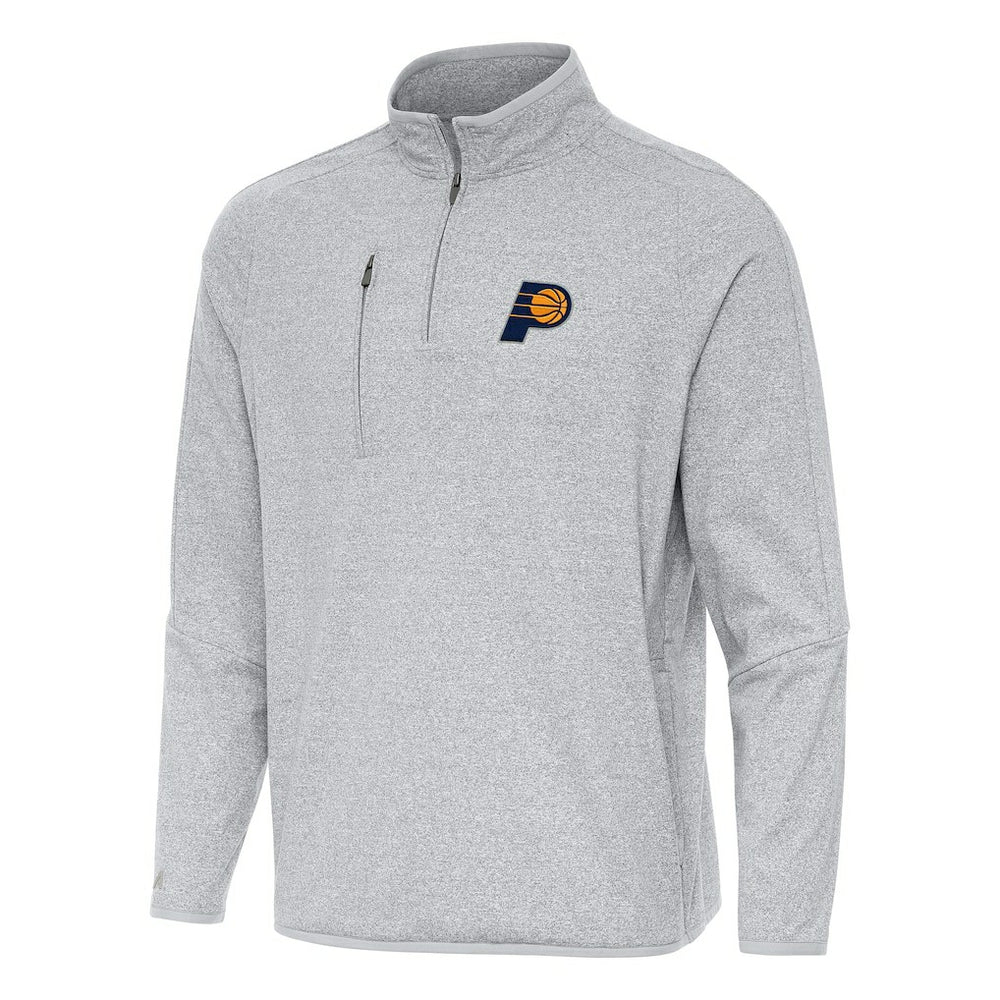 Indiana Pacers Antigua Certain Quarter-Zip Tri-Blend Sweatshirt - Heather Gray discount