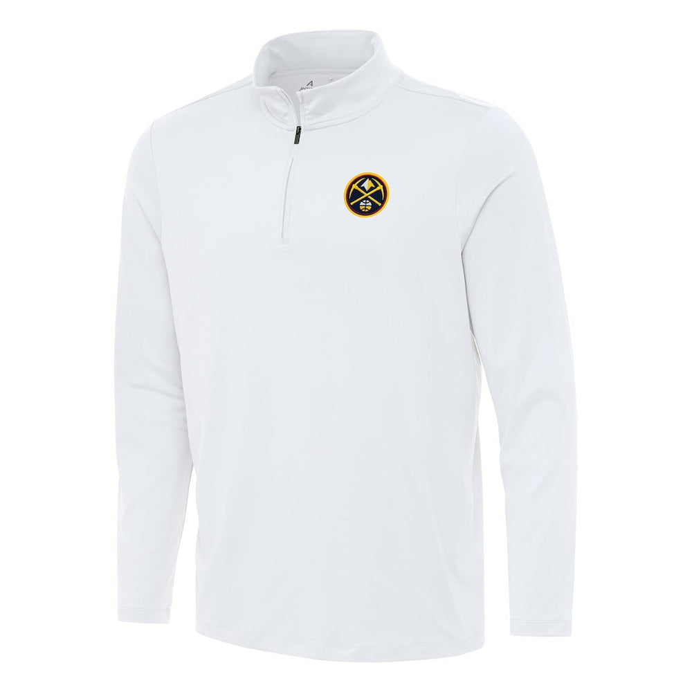 Denver Nuggets Antigua Reprocess Quarter-Zip Top sale - White shop
