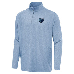Memphis Grizzlies Antigua Hunk Quarter-Zip Top - Heather Aqua on sale