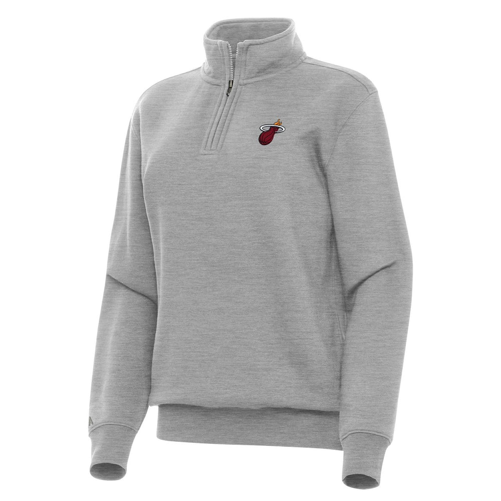 Miami Heat Antigua Women's Victory Quarter-Zip Sweatshirt - Heather Gray sale