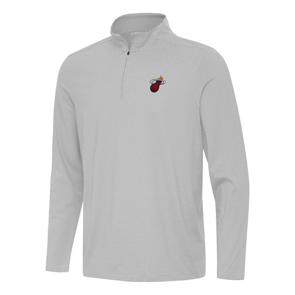 Miami Heat Antigua Twine Quarter-Zip Top - Gray sale