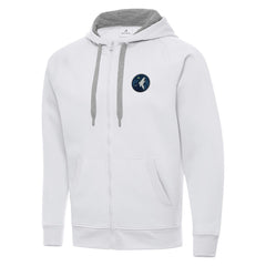 Minnesota Timberwolves Antigua Big & Tall Victory Full-Zip Hoodie Jacket - White sale