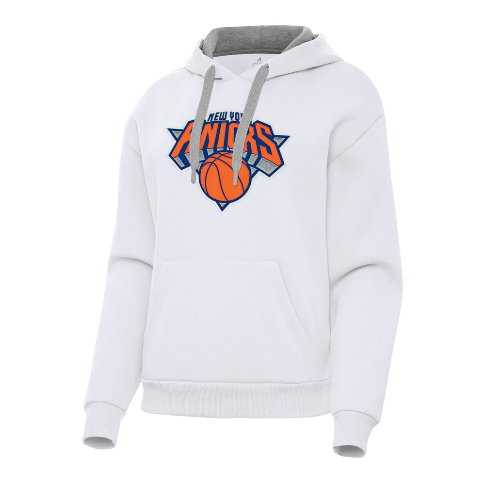 New York Knicks Antigua Women's Victory Pullover Hoodie - White on sale