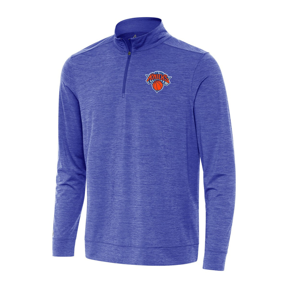 New York Knicks Antigua Bright Quarter-Zip Top - Heather Royal shop