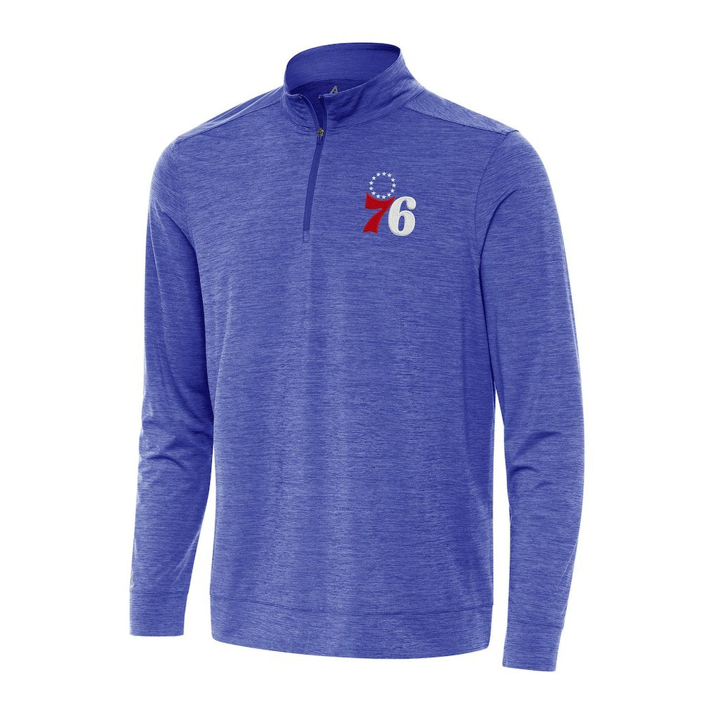 Philadelphia 76ers Antigua Bright Quarter-Zip Top - Heather Royal online