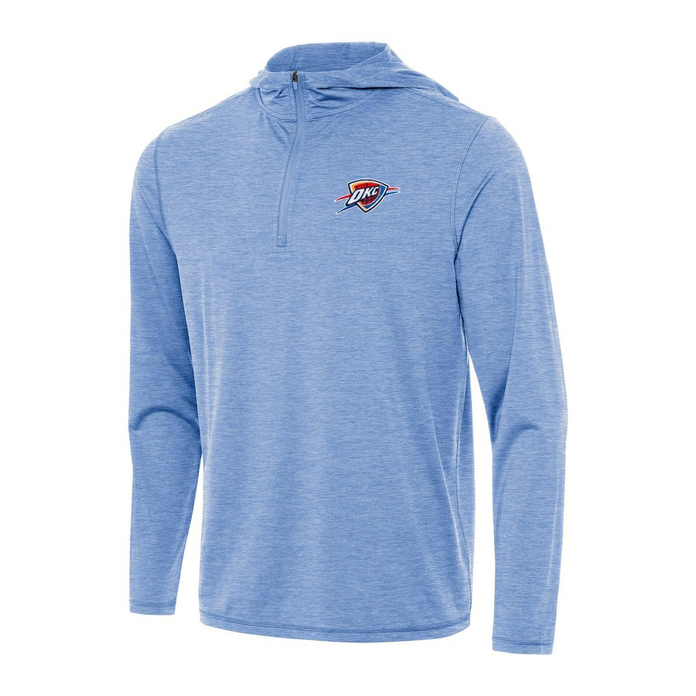 Oklahoma City Thunder Antigua Tidy Quarter-Zip Hoodie - Heather Powder Blue discount