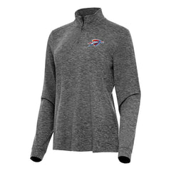 Oklahoma City Thunder Antigua Women's Mentor Quarter-Zip Mock Long Sleeve Top - Heather Black sale
