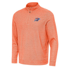 Oklahoma City Thunder Antigua Subtle Quarter-Zip Sweatshirt - Heather Orange sale