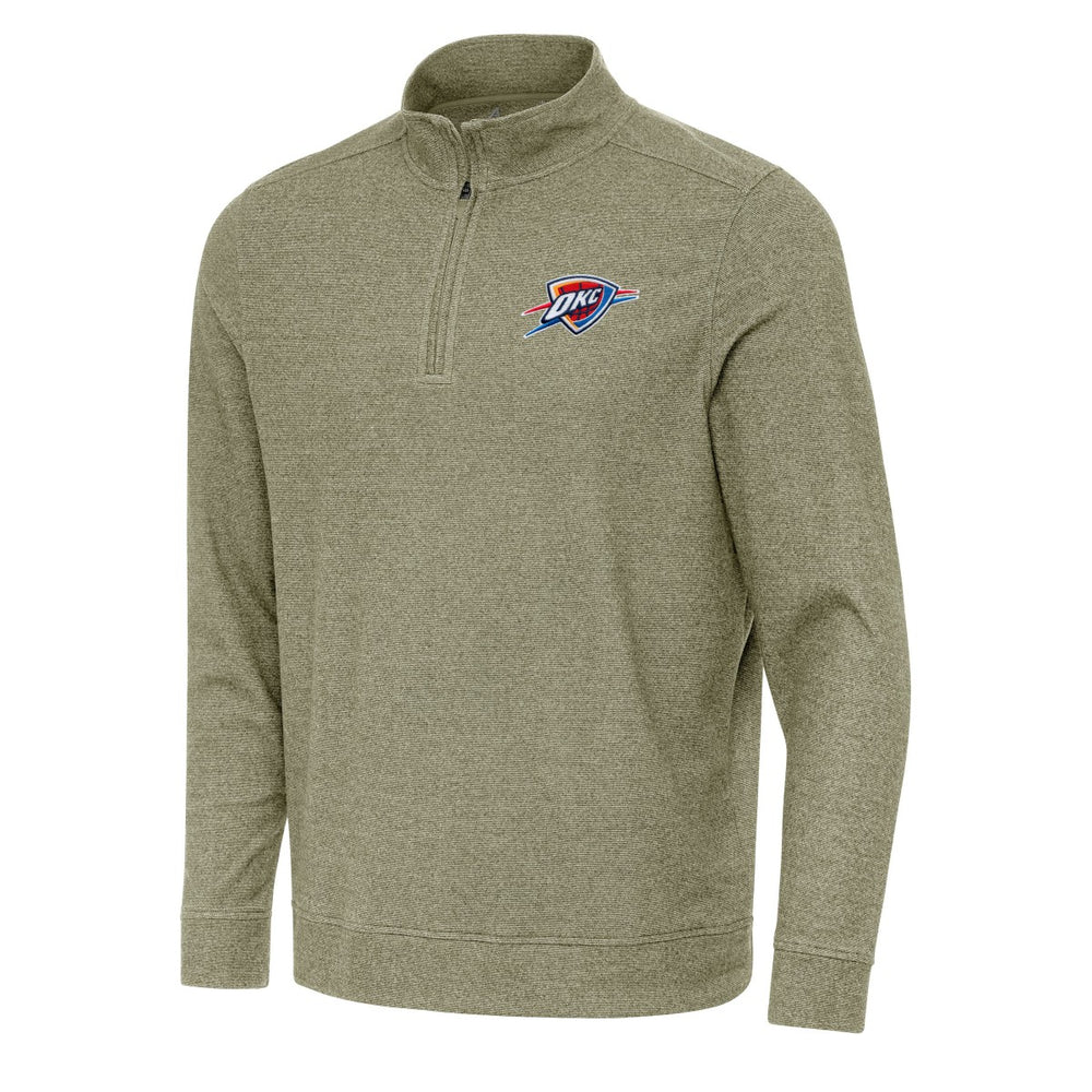 Oklahoma City Thunder Antigua Subtle Quarter-Zip Sweatshirt - Olive shop