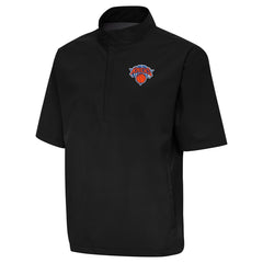 New York Knicks Antigua Brisk Quarter-Zip Windbreaker - Black on sale