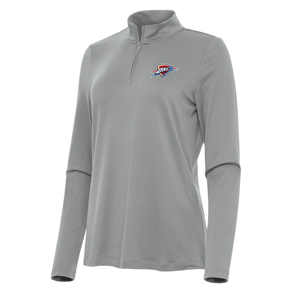 Oklahoma City Thunder Antigua Women's Reprocess Quarter-Zip Top - Gray outlet