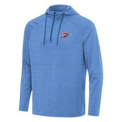 Oklahoma City Thunder Antigua Spikes Raglan Quarter-Zip Hoodie - Heather Powder Blue outlet