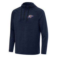 Oklahoma City Thunder Antigua Spikes Raglan Quarter-Zip Hoodie - Heather Navy for sale