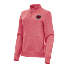 Toronto Raptors Antigua Women's Crush Quarter-Zip Fleece Sweatshirt - Heather Red discount