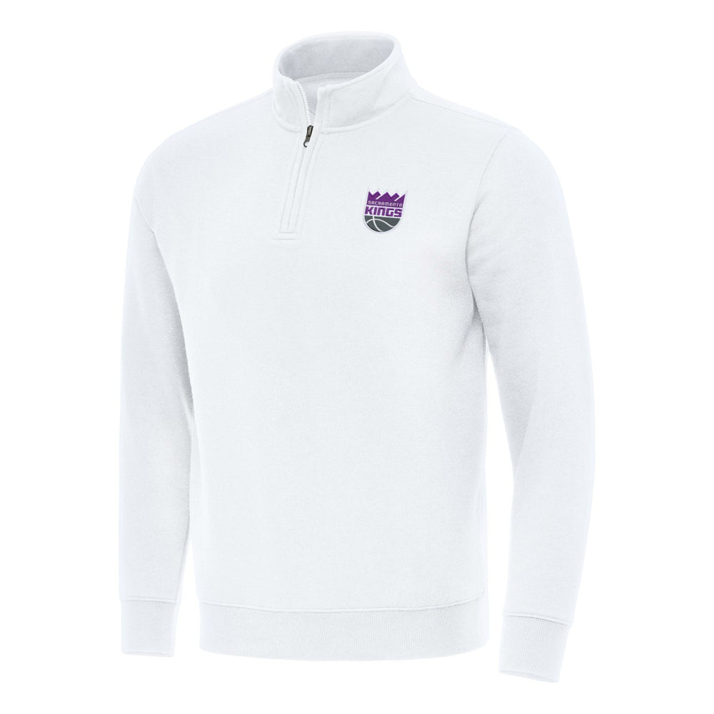 Sacramento Kings Antigua Victory Quarter-Zip Mock Sweatshirt - White outlet