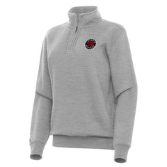 Toronto Raptors Antigua Women's Victory Quarter-Zip Sweatshirt - Heather Gray cheap