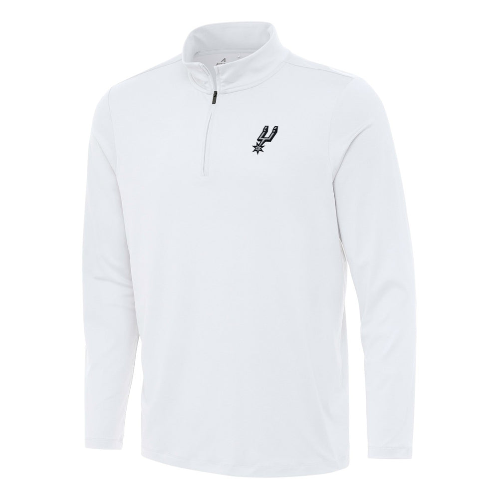 San Antonio Spurs Antigua Reprocess Quarter-Zip Top - White for sale