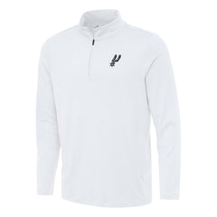 San Antonio Spurs Antigua Reprocess Quarter-Zip Top - White for sale