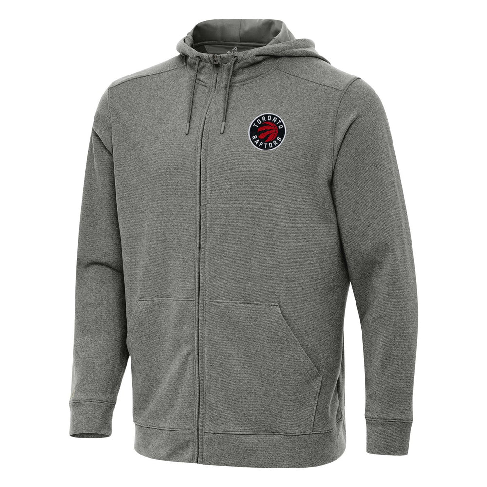 Toronto Raptors Antigua Effortless Full-Zip Hoodie Jacket - Heather Charcoal discount