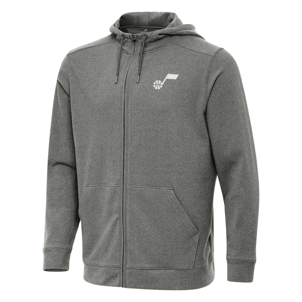 Utah Jazz Antigua Effortless Full-Zip Hoodie Jacket - Heather Charcoal cheap