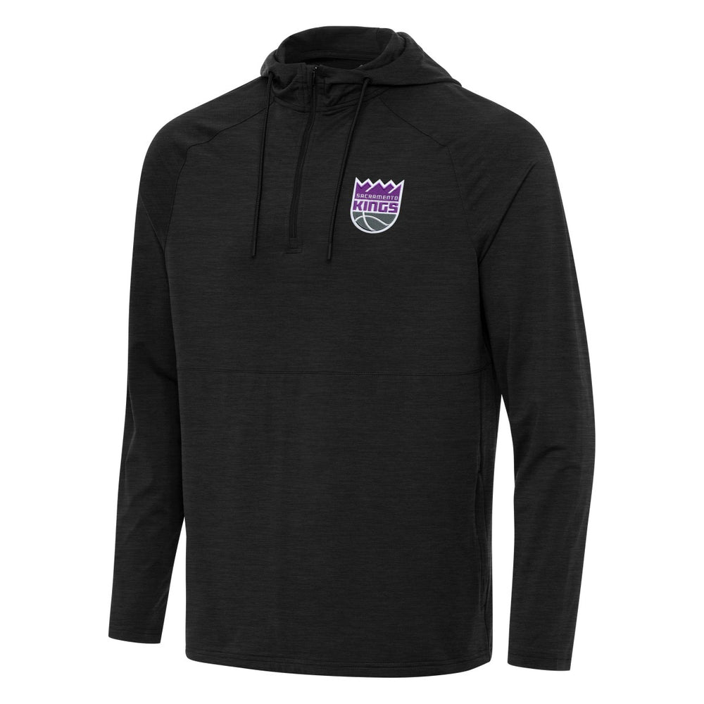 Sacramento Kings Antigua Spikes Raglan Quarter-Zip Hoodie - Heather Black for sale
