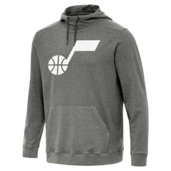 Utah Jazz Antigua Cloud Pullover Hoodie - Heather Black outlet