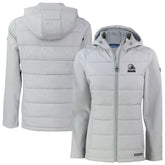 Cleveland Browns Cutter & Buck Women's Evoke Hybrid Eco Softshell Recycled Full-Zip Hooded Jacket - Gray sale
