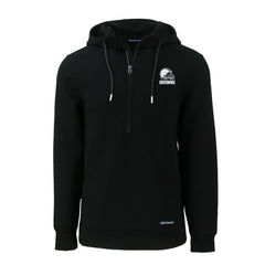 Cleveland Browns Cutter & Buck Roam Eco Recycled Half-Zip Pullover Hoodie - Black on sale