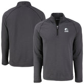 Cleveland Browns Cutter & Buck Peshastin Eco Fleece Recycled Half-Zip Pullover - Heather Black outlet