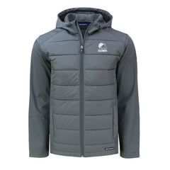 Cleveland Browns Cutter & Buck Evoke Hybrid Eco Softshell Recycled Full-Zip Hooded Jacket - Gray on sale