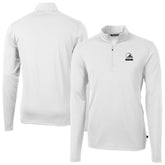 Cleveland Browns Cutter & Buck Big & Tall Virtue Eco Pique Recycled Quarter-Zip Pullover Top - White online