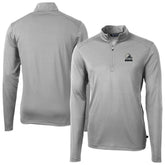 Cleveland Browns Cutter & Buck Big & Tall Virtue Eco Pique Recycled Quarter-Zip Pullover Top - Gray on sale