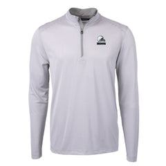 Cleveland Browns Cutter & Buck Big & Tall Virtue Eco Pique Micro Stripe Recycled Quarter-Zip Pullover Top - Gray online