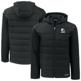 Cleveland Browns Cutter & Buck Big & Tall Evoke Hybrid Eco Softshell Recycled Full-Zip Hooded Jacket - Black on sale
